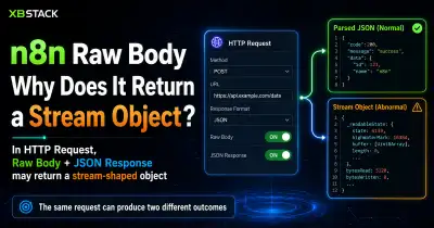 n8n HTTP Request Raw Body plus explicit JSON Response returning a stream object instead of parsed JSON - XBSTACK