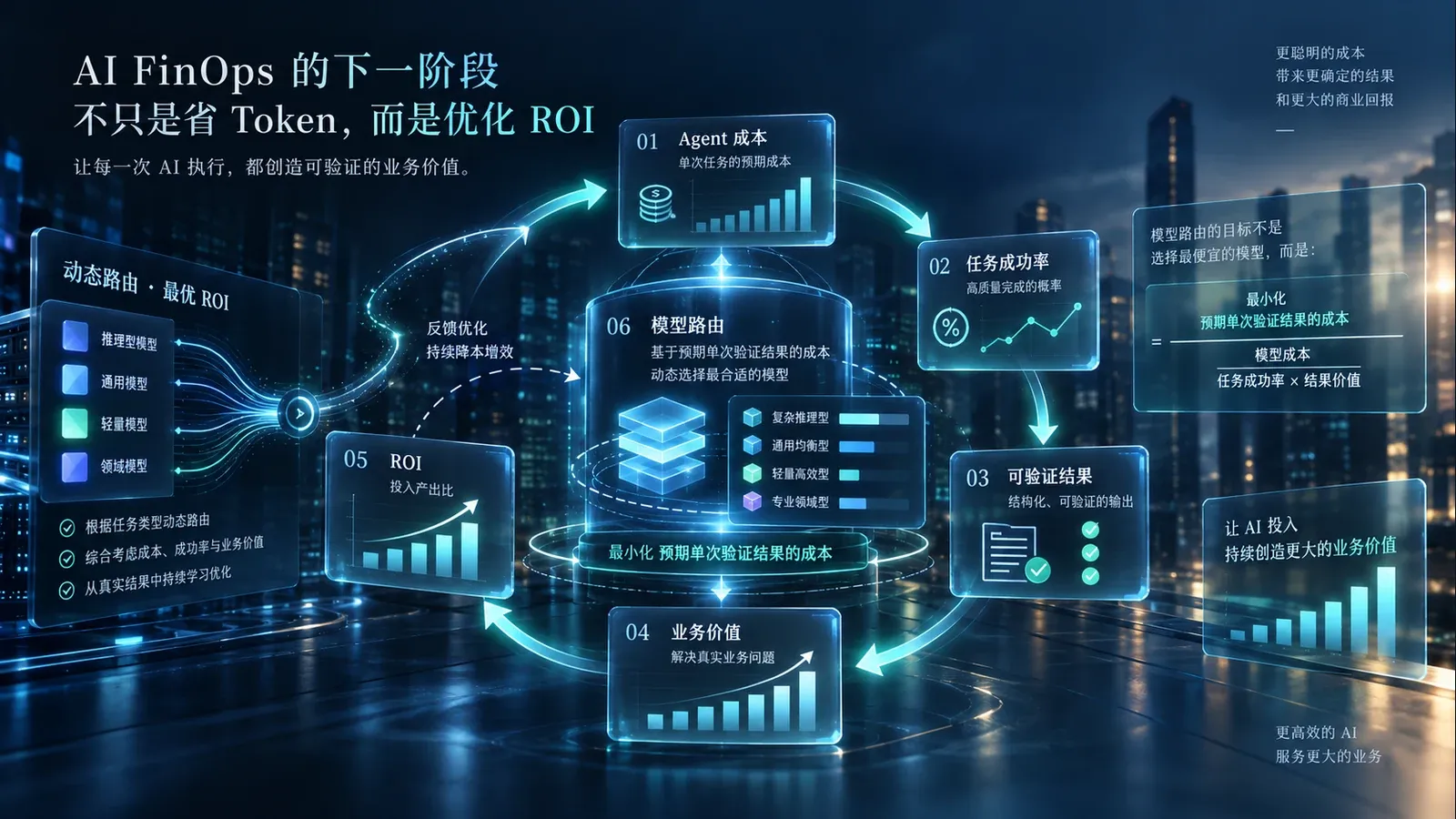 AI FinOps ROI 闭环:Agent Cost、Task Success Rate、Verified Outcome、Business Value、ROI 与 Model Routing