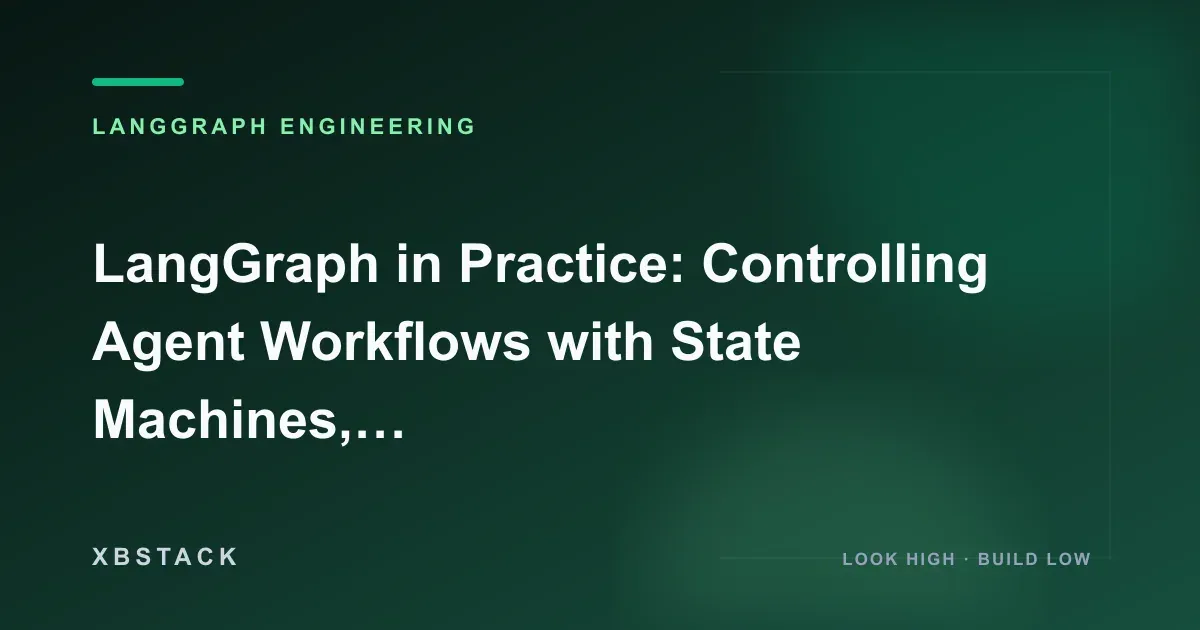 LangGraph in Practice: Controlling Agent Workflows with State Machines, Checkpoints, and Human-in-the-Loop: LANGGRAPH ENGINEERING article cover