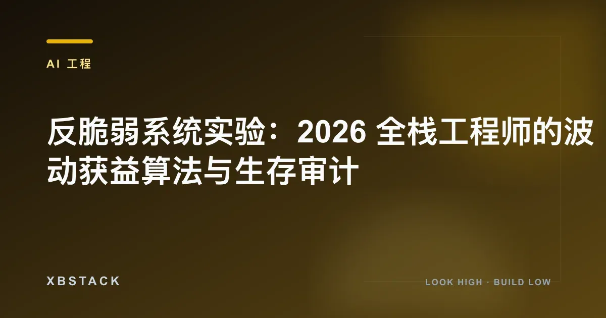 反脆弱系统实验:2026 全栈工程师的波动获益算法与生存审计:AI 工程文章封面