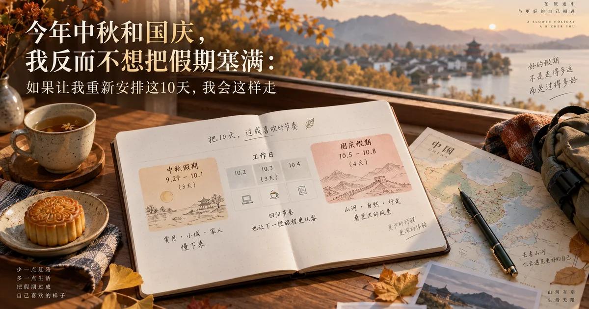 今年中秋和国庆，我反而不想把假期塞满：如果让我重新安排这 10 天，我会这样走