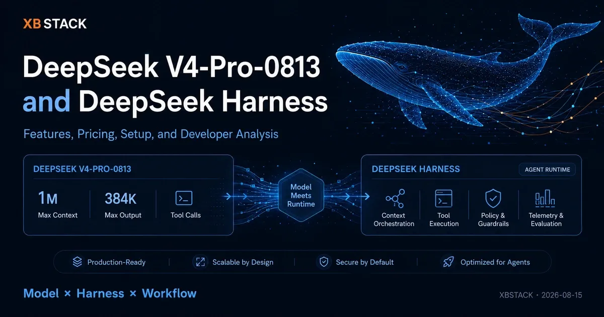 DeepSeek V4-Pro-0813 and DeepSeek Harness features, pricing, API setup, and agent architecture