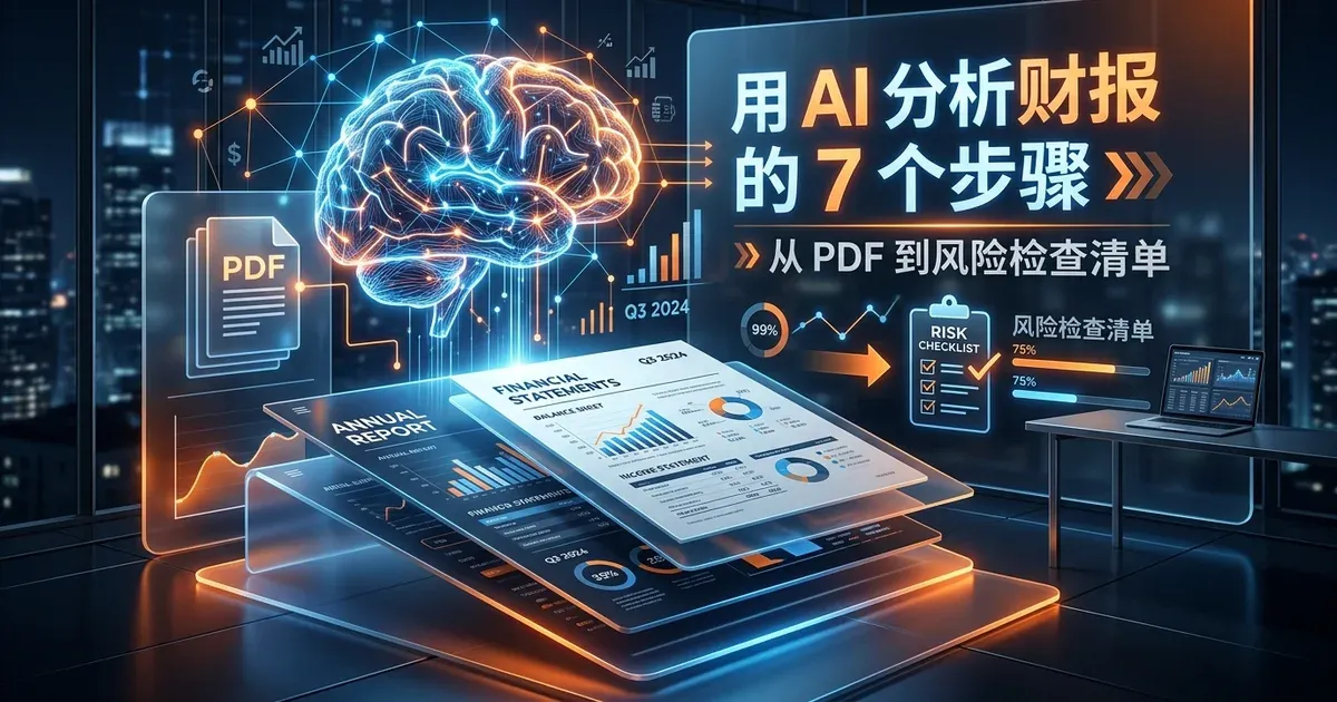 AI 财报助手技术实现:如何把财报 PDF 拆成结构化风险检查清单?