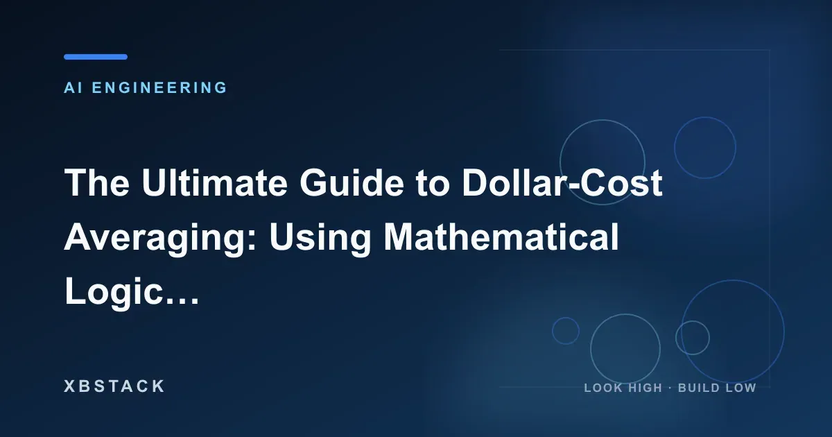 Dollar-cost averaging DCA strategy compared with lump-sum investing
