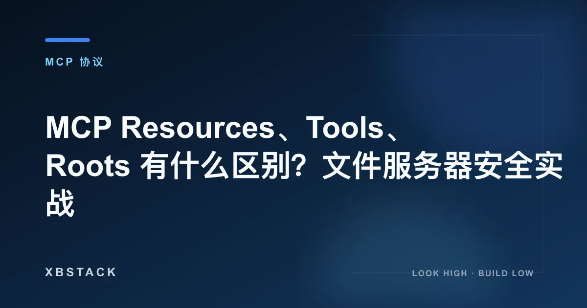 MCP Resources、Tools、Prompts、Roots 有什么区别？文件安全实战：MCP 协议文章封面