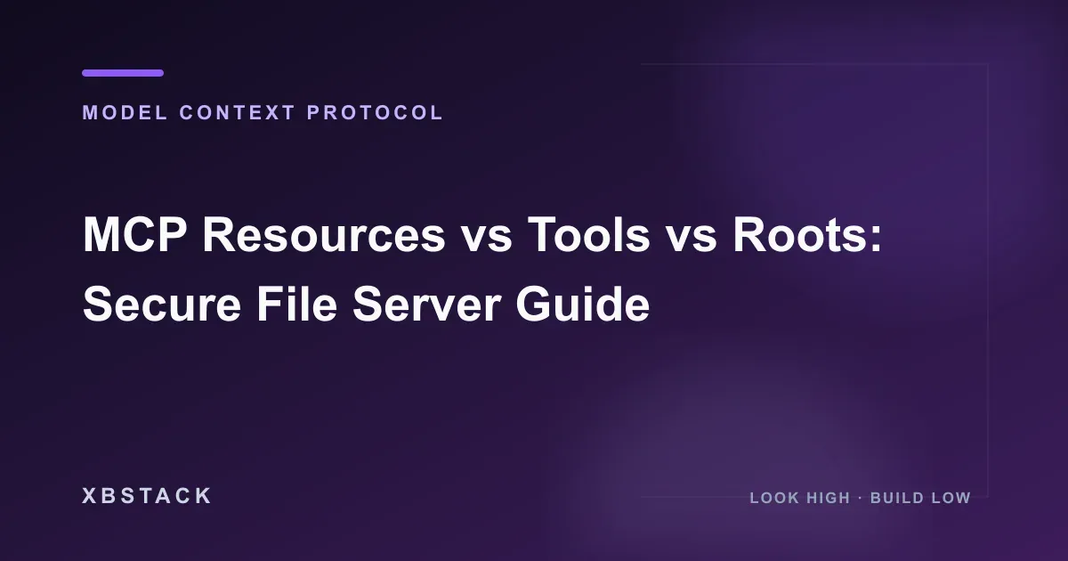 MCP Resources vs Tools vs Prompts vs Roots: secure file access comparison and MODEL CONTEXT PROTOCOL article cover