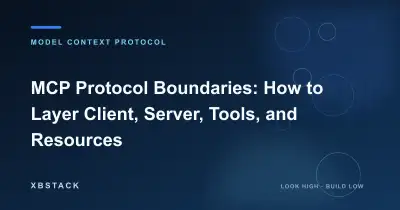 MCP Protocol Boundaries: How to Layer Client, Server, Tools, and Resources: MODEL CONTEXT PROTOCOL article cover - XBSTACK