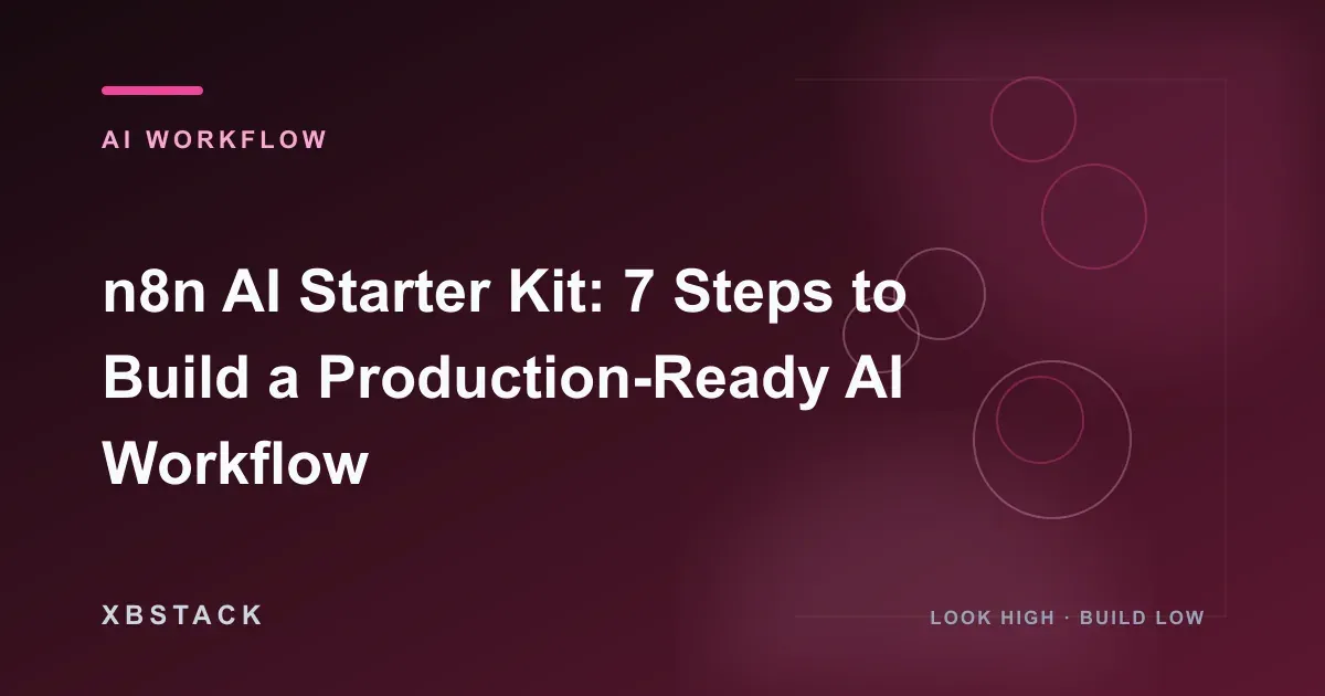 n8n AI Starter Kit: 7 Steps to Build a Production-Ready AI Workflow: AI WORKFLOW article cover