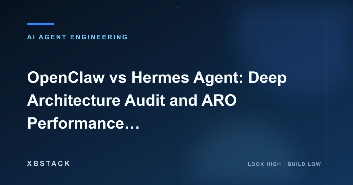OpenClaw vs Hermes Agent: Deep Architecture Audit and ARO Performance Showdown: AI AGENT ENGINEERING article cover